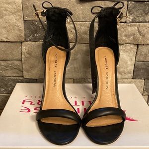 Chinese Laundry black strappy heels